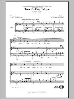 page one of There Is Faint Music (SATB Choir)