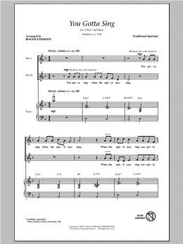 page one of You Gotta Sing (2-Part Choir)