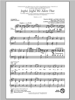 page one of Joyful, Joyful, We Adore Thee (SATB Choir)