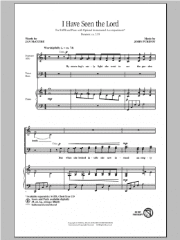 page one of I Have Seen The Lord (SATB Choir)