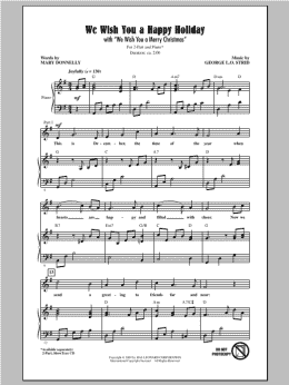 page one of We Wish You A Happy Holiday (2-Part Choir)