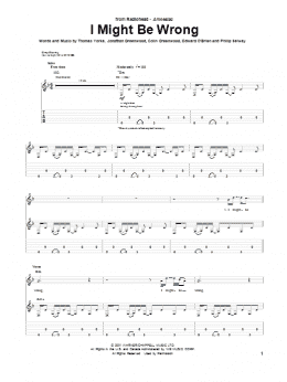 page one of I Might Be Wrong (Guitar Tab)
