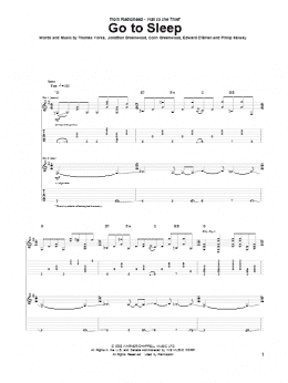 page one of Go To Sleep (Guitar Tab)