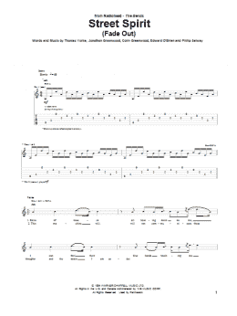 page one of Street Spirit (Fade Out) (Guitar Tab)