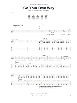 page one of Go Your Own Way (Guitar Tab)