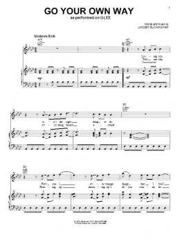 page one of Go Your Own Way (Piano, Vocal & Guitar Chords (Right-Hand Melody))