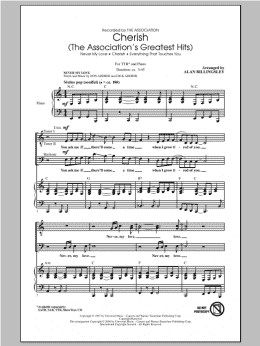 page one of Cherish (The Association's Greatest Hits) (TTBB Choir)