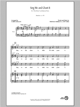 page one of Sing We And Chant It (3-Part Mixed Choir)