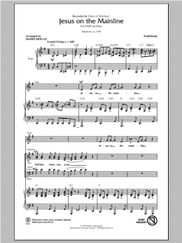 page one of Jesus On The Mainline (SATB Choir)