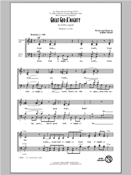 page one of Great God A'Mighty (SATB Choir)