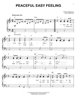 page one of Peaceful Easy Feeling (Easy Piano)