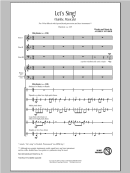 page one of Let's Sing (Tuimbe, Masicule) (3-Part Mixed Choir)