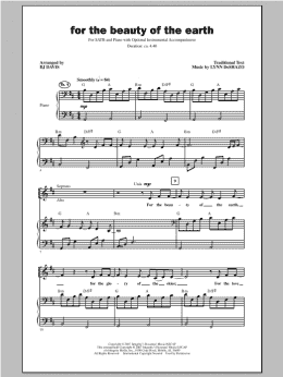page one of For The Beauty Of The Earth (SATB Choir)