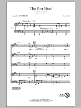 page one of The First Noel (3-Part Mixed Choir)