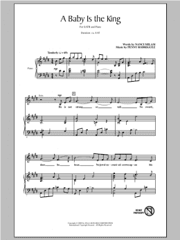 page one of A Baby Is The King (SATB Choir)