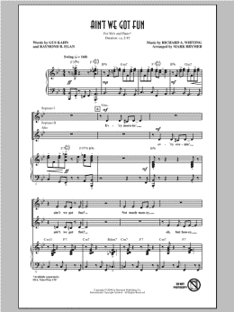 page one of Ain't We Got Fun? (SSA Choir)
