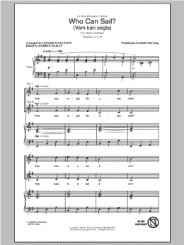 page one of Who Can Sail? (Vem Kan Segla) (2-Part Choir)