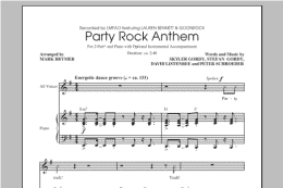 page one of Party Rock Anthem (2-Part Choir)