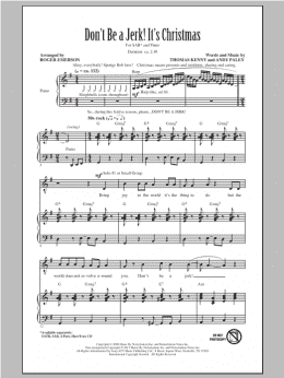 page one of Don't Be A Jerk It's Christmas (3-Part Mixed Choir)