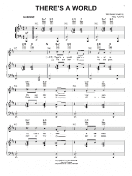 page one of There's A World (Piano, Vocal & Guitar Chords (Right-Hand Melody))