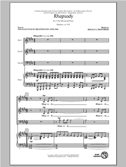 page one of Rhapsody (3-Part Mixed Choir)