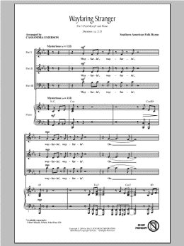 page one of Wayfaring Stranger (arr. Ryder Emerson) (3-Part Mixed Choir)