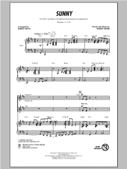 page one of Sunny (arr. Kirby Shaw) (SSA Choir)