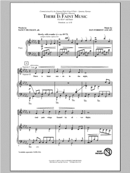 page one of There Is Faint Music (SSA Choir)