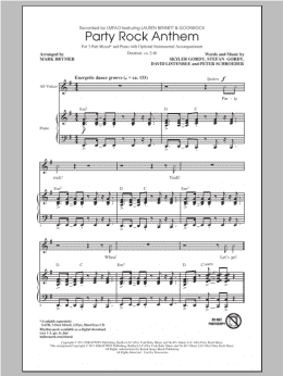page one of Party Rock Anthem (3-Part Mixed Choir)