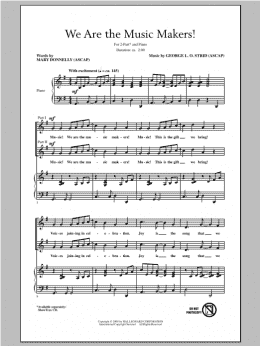 page one of We Are The Music Makers! (2-Part Choir)