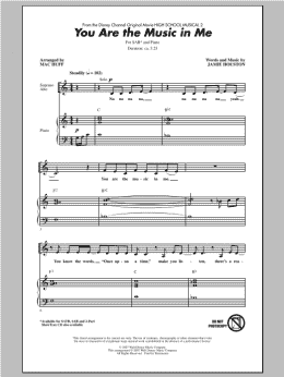page one of You Are The Music In Me (from High School Musical 2) (arr. Mac Huff) (SAB Choir)