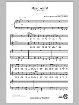 page one of Music Rocks! (2-Part Choir)