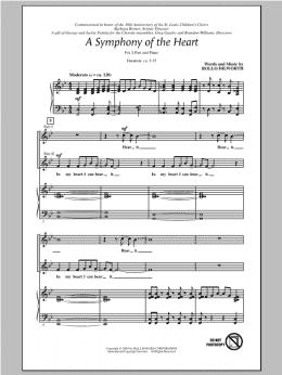 page one of A Symphony Of The Heart (2-Part Choir)