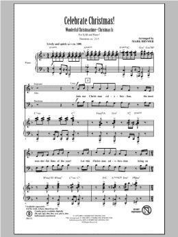 page one of Celebrate Christmas! (Medley) (SAB Choir)