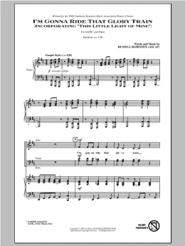 page one of I'm Gonna Ride That Glory Train (SATB Choir)