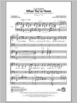 page one of When You're Home (from In The Heights) (arr. Mark Brymer) (SAB Choir)