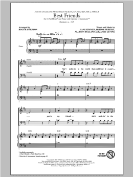 page one of Best Friends (from Madagascar 2: Escape 2 Africa) (3-Part Mixed Choir)