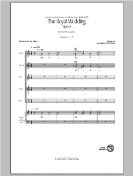 page one of The Royal Wedding (Kyrie) (SSATB Choir)