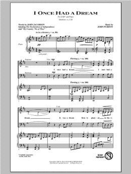 page one of I Once Had A Dream (SAB Choir)