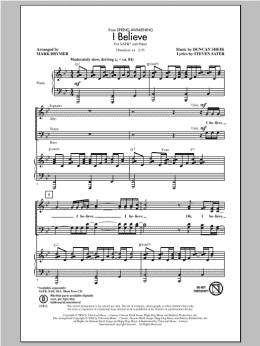 page one of I Believe (from Spring Awakening) (SATB Choir)