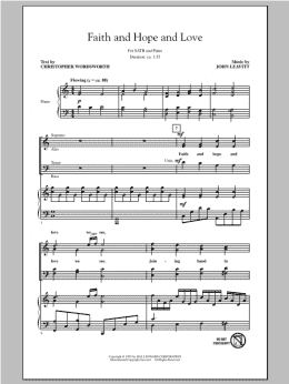 page one of Faith And Hope And Love (SATB Choir)