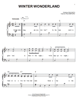 page one of Winter Wonderland (Easy Piano)
