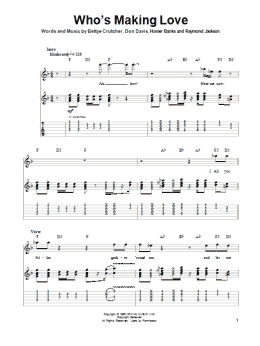 page one of Who's Making Love (Guitar Tab (Single Guitar))