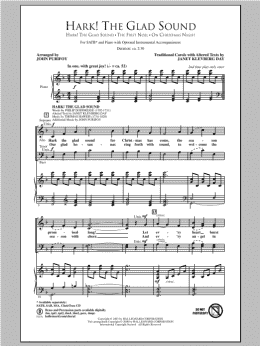 page one of Hark! The Glad Sound (Medley) (SATB Choir)