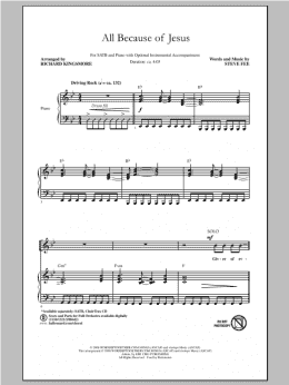 page one of All Because Of Jesus (SATB Choir)