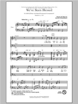 page one of We've Been Blessed (SATB Choir)