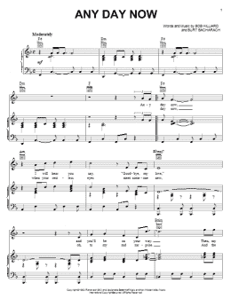 page one of Any Day Now (Piano, Vocal & Guitar Chords (Right-Hand Melody))