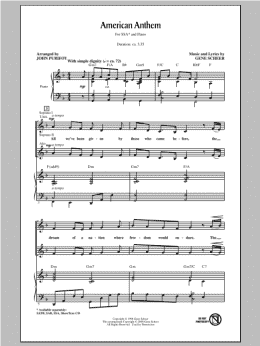 page one of American Anthem (SSA Choir)