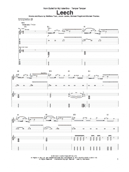 page one of Leech (Guitar Tab)