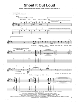 page one of Shout It Out Loud (Guitar Tab (Single Guitar))